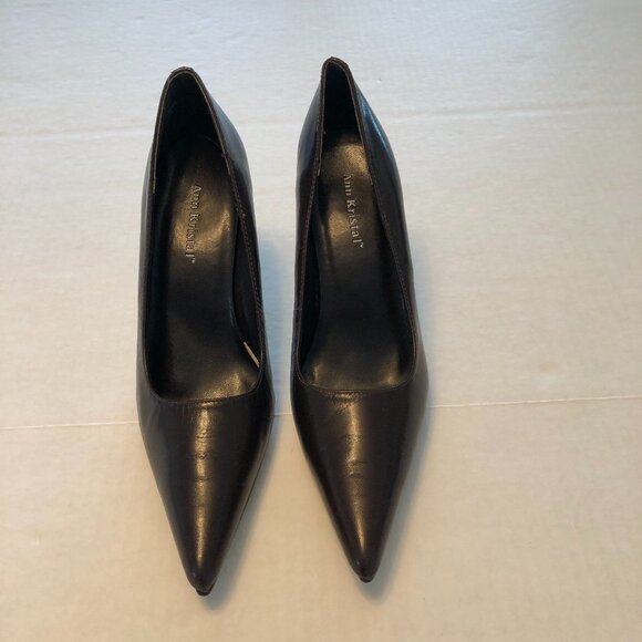 Ann Kristal Women Brown Heels Shoes Size 7.5 - 7 1/2 High Heels - Picture 4 of 9